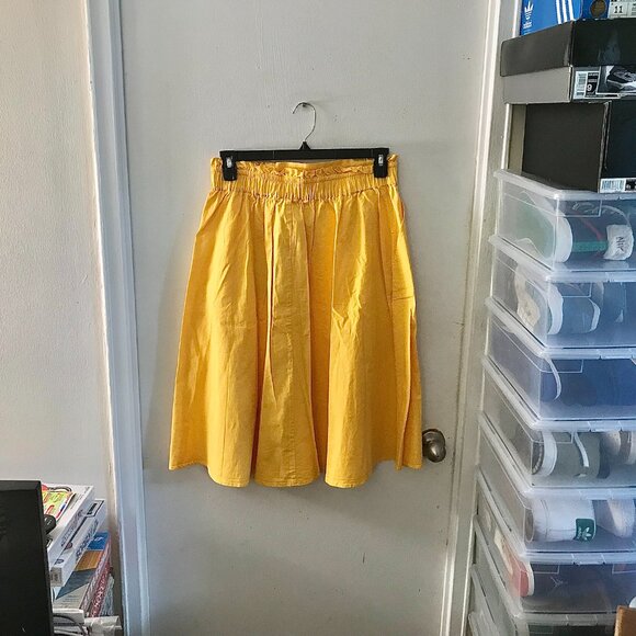 Women's Kancy Kole (Yellow) A-Line Midi Skirt - NEW with Tags - Size XL - Picture 6 of 6